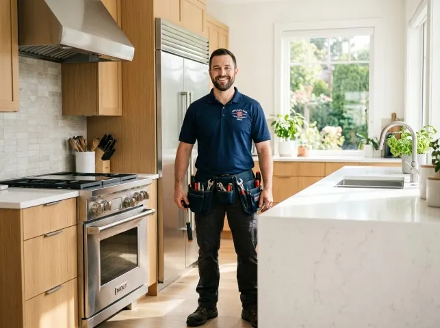 Appliance Repair Hero technician in a Apache Junction, AZ kitchen after an appliance repair